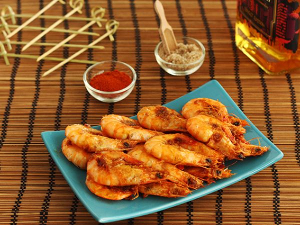 Tarif Viskide flambé edilmiş karides, ayrıntılı tarif