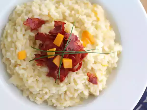 Tarif Peynirli ve chorizolu risotto
