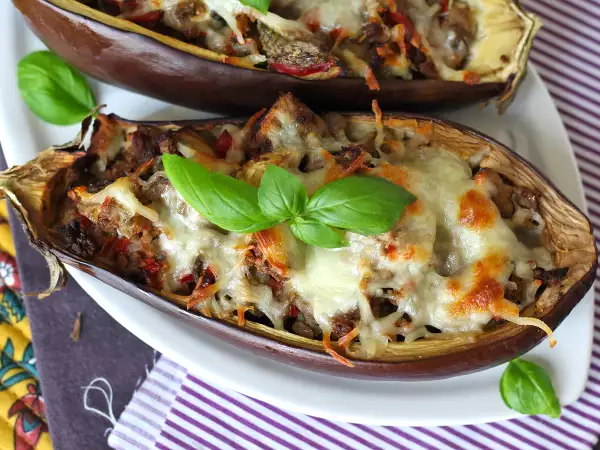 Tarif Mozzarella au gratin ile patlıcan dolması