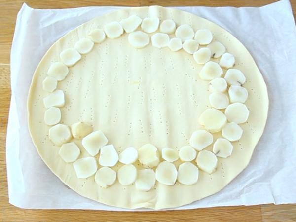 Kudüs enginarlı milföy hamurlu tart - Hazırlık adım 2