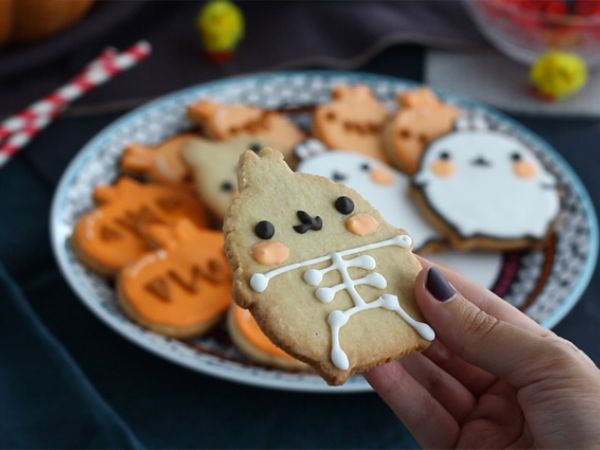 Molang Cadılar Bayramı kurabiyesi - Hazırlık adım 11