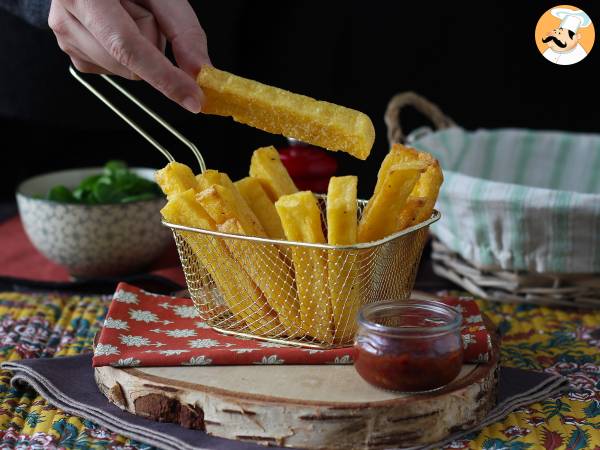 Suçluluk duymadan kızarmış polenta: Air Fryer'da çıtır çıtır, altın rengi ve mükemmel! - Hazırlık adım 7