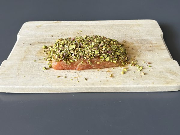 Antep fıstığı kabuğunda somon - Hazırlık adım 4