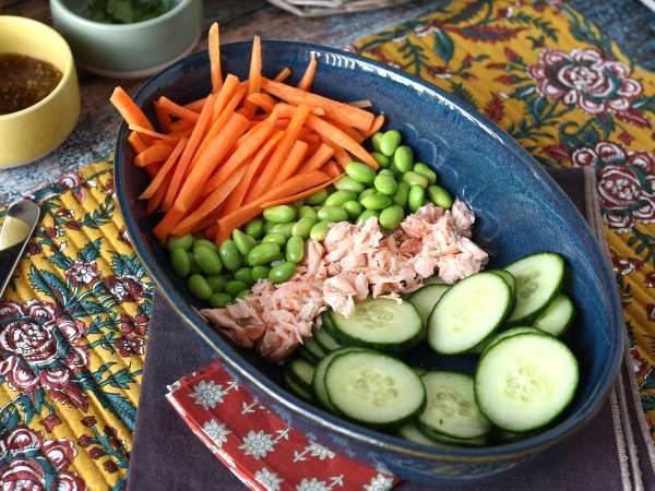 Çıtır, baharatlı somonlu çıtır pirinç salatası! - Hazırlık adım 6