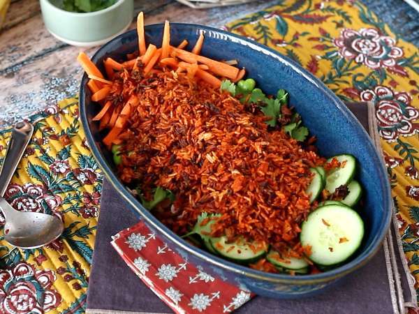 Çıtır, baharatlı somonlu çıtır pirinç salatası! - Hazırlık adım 7