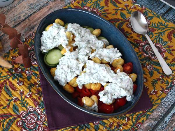 Çıtır gnocchi salatası, ultra şık, lezzetli ve dengeli, yaz için mükemmel! - Hazırlık adım 6