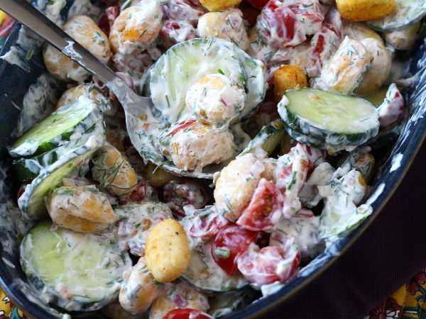 Çıtır gnocchi salatası, ultra şık, lezzetli ve dengeli, yaz için mükemmel! - Hazırlık adım 8