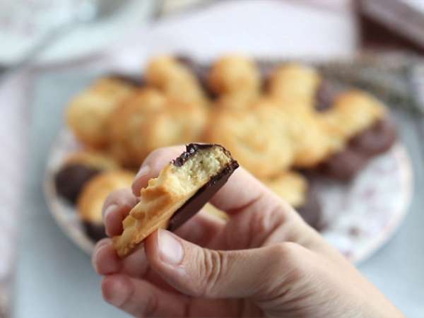 Atıştırmalık Spritz bisküvileri - Hazırlık adım 6