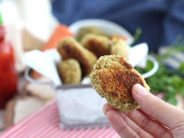 Havuçlu bezelyeli tavuk nugget - Hazırlık adım 4