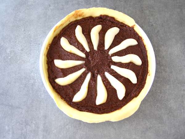 Armutlu ve çikolatalı tart - Hazırlık adım 3