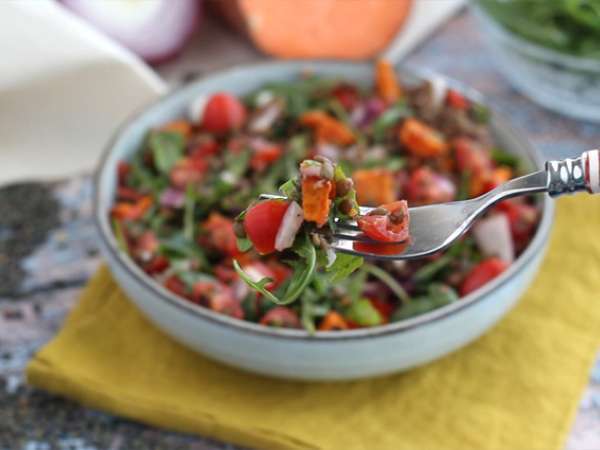 Mercimek ve tatlı patates salatası - Hazırlık adım 4