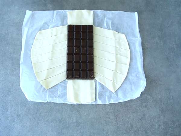 Çikolatalı milföy hamuru - Hazırlık adım 1