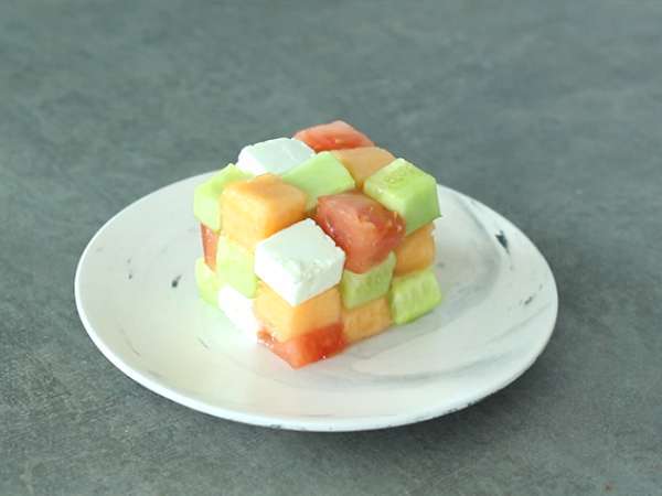 Rubik küpü salatası - Hazırlık adım 3