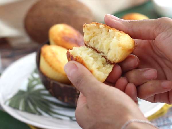 Brezilya hindistan cevizli kekleri - Queijadinhas - Hazırlık adım 4
