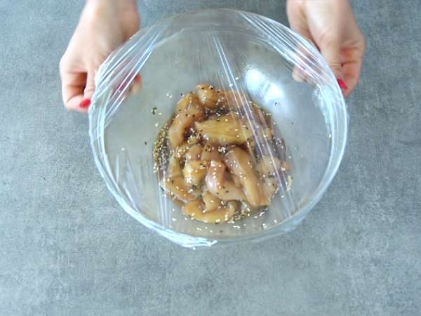 Soya sosu ve bal ile marine edilmiş tavuk - Hazırlık adım 3