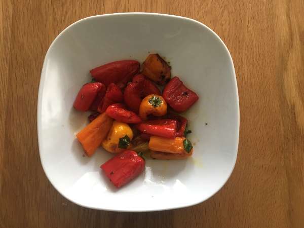 Ricotta ile doldurulmuş biberler - Hazırlık adım 2