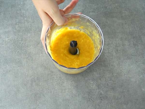 Dondurma makinesi olmadan mango dondurması - Hazırlık adım 3