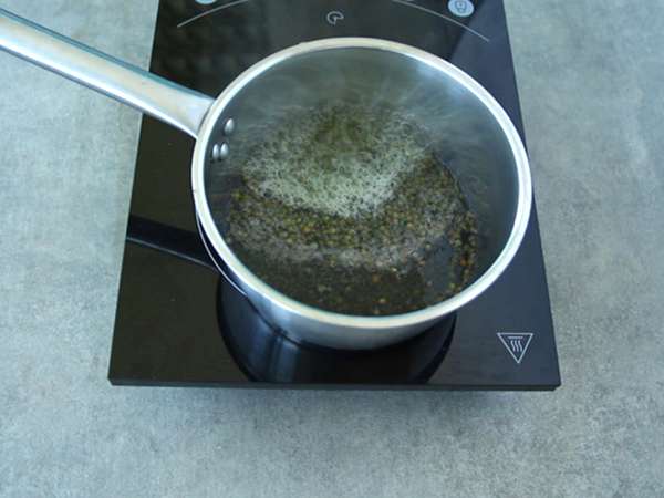 Lor peynirli mercimek salatası - Hazırlık adım 1