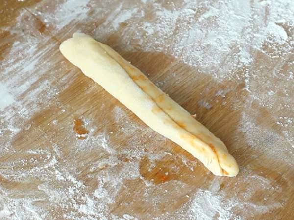 Örgülü kayısı çörekleri - Hazırlık adım 3