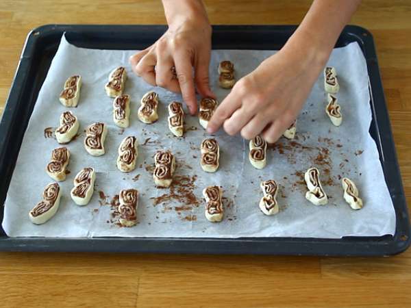 Milföy hamuru palmiers - Hazırlık adım 4