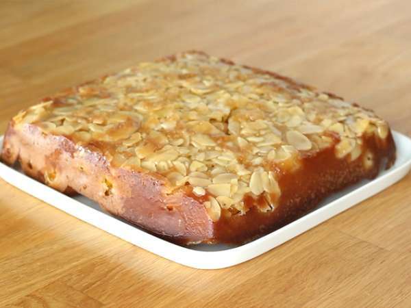 Mirabelle ve bademli baş aşağı kek - Hazırlık adım 6