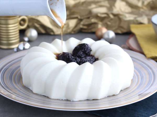 Blanc manger hindistan cevizi ve kuru erik coulis - Hazırlık adım 4