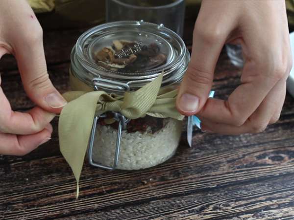 Mantar ve güneşte kurutulmuş domates risotto seti - Hazırlık adım 2