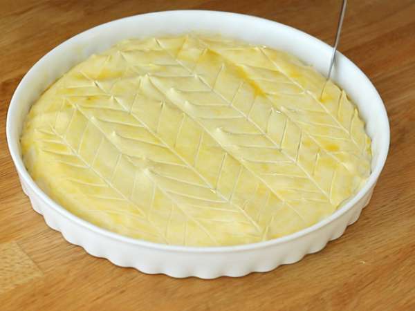 Frangipane ahududu fıstıklı galette des rois - Hazırlık adım 6