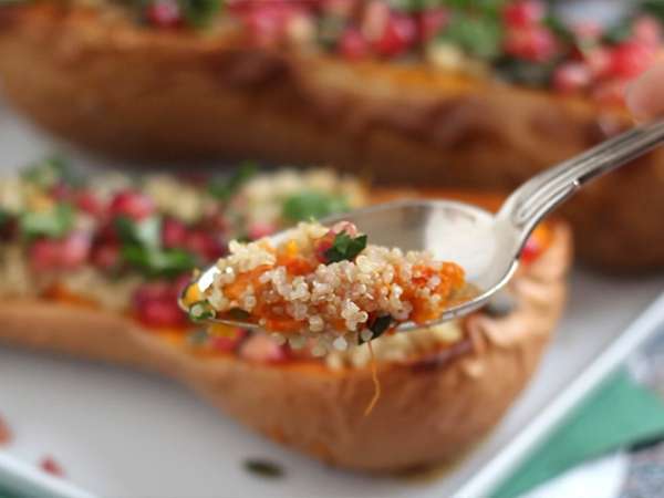 Kinoa ve nar ile doldurulmuş balkabağı - Hazırlık adım 5