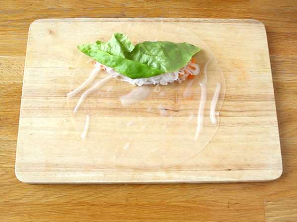 Çin böreği - karidesli tavuk - Hazırlık adım 5