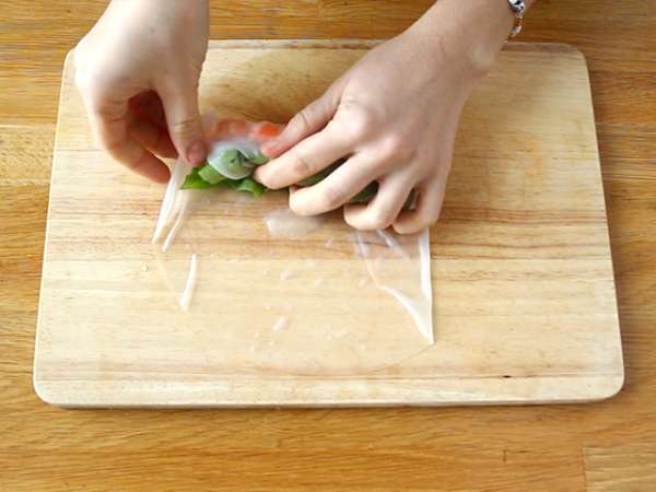 Çin böreği - karidesli tavuk - Hazırlık adım 6