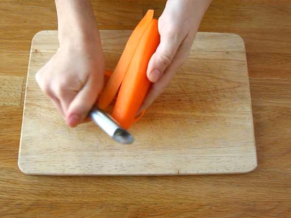 Vejetaryen Çin böreği - kırmızı lahana ve tatlı patates - Hazırlık adım 3