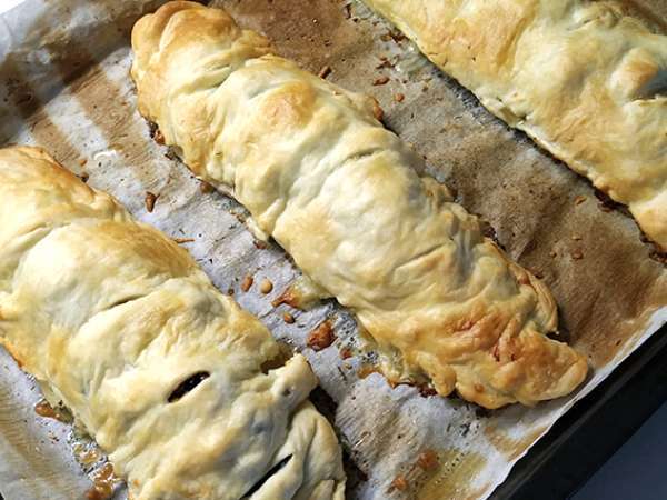 Milföy hamurunda ıspanaklı barlam balığı - Hazırlık adım 6