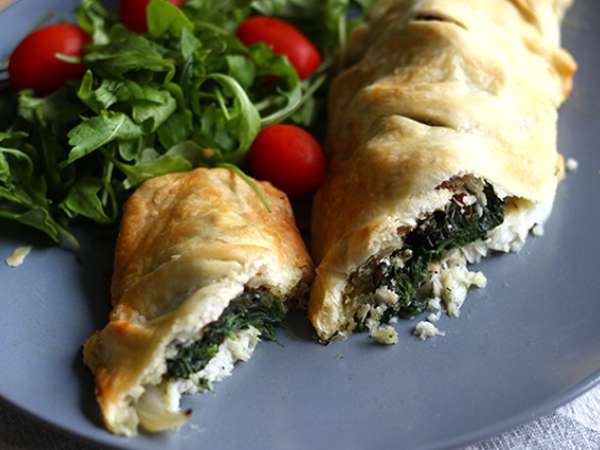 Milföy hamurunda ıspanaklı barlam balığı - Hazırlık adım 7