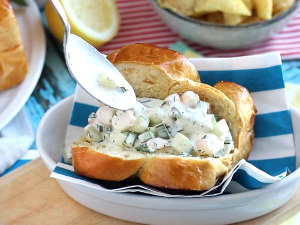 Karidesli brioche sandviç (karidesli rulo) - Hazırlık adım 6