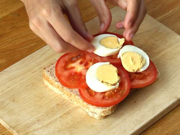 Vejetaryen sandviç kulübü - Hazırlık adım 4