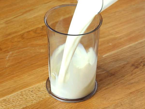 Lactonnaise. Sütlü mayonez, yumurtasız - Hazırlık adım 1