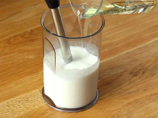 Lactonnaise. Sütlü mayonez, yumurtasız - Hazırlık adım 2