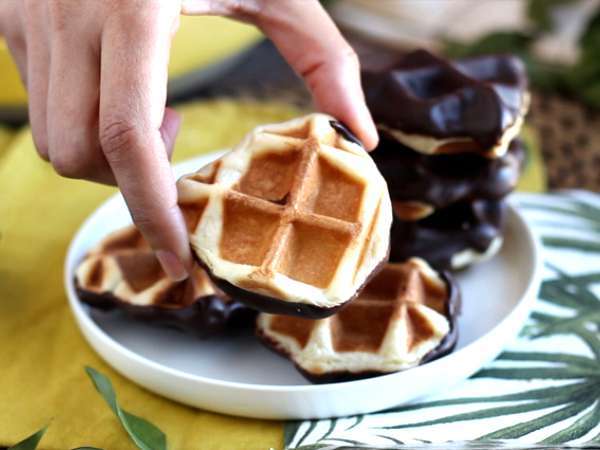 Mini çikolatalı waffle - Hazırlık adım 6