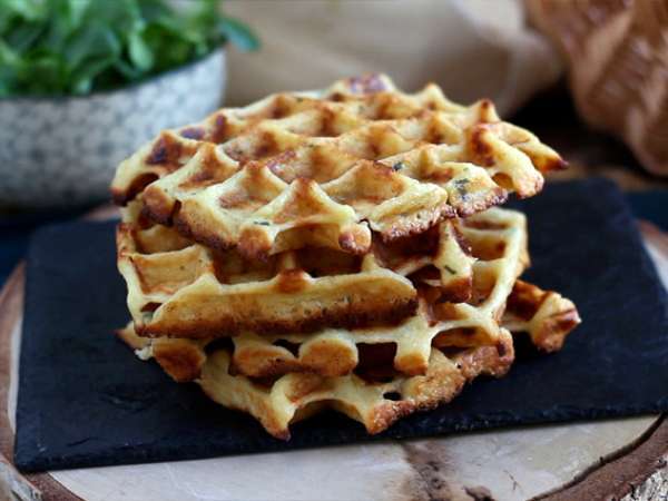 Patatesli waffle - Somon füme ve fromage frais ile waffle sandviç - Hazırlık adım 5