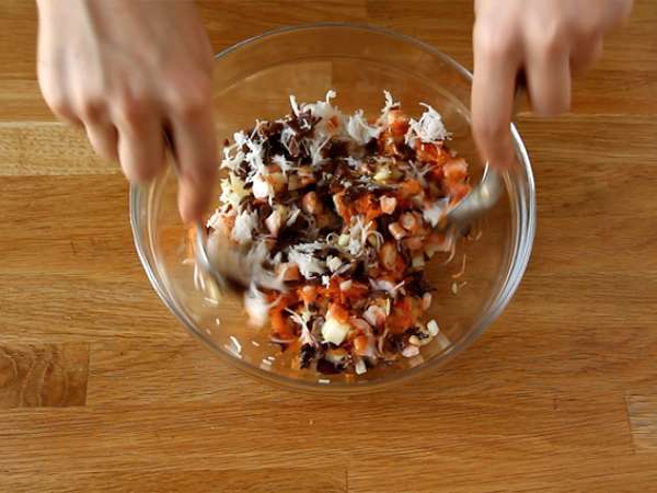 Karidesli ve mantarlı erişte - Hazırlık adım 3