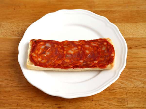 Chorizo ve Emmental Panini - Hazırlık adım 2