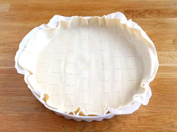 Az yağlı jambon, peynir ve yoğurtlu kiş! - Hazırlık adım 2