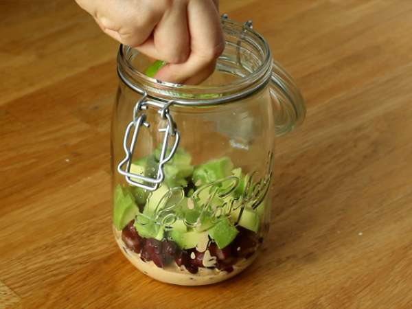 Meksika Salatası Kavanozları - Hazırlık adım 3