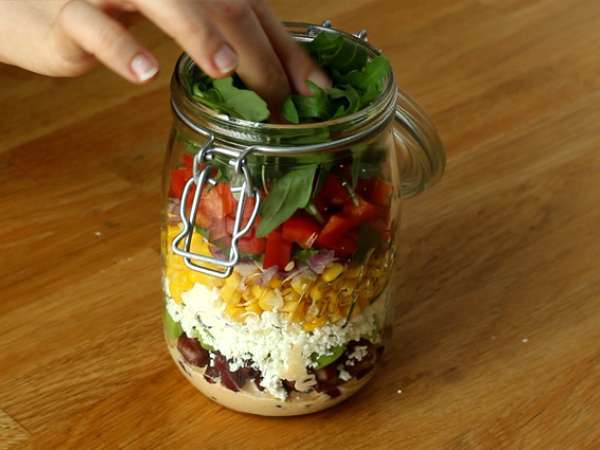 Meksika Salatası Kavanozları - Hazırlık adım 4