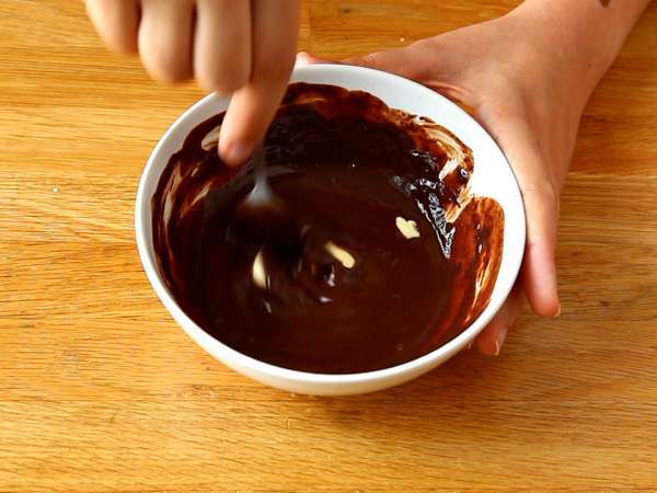 Çikolatalı kaplan pastaları - çıtır ganaj - Hazırlık adım 7