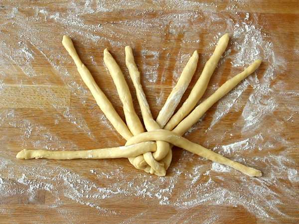 8 telli örgülü topuzlar - Hazırlık adım 9