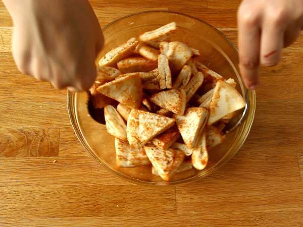 Pita ekmeği cipsi - hızlı tarif - Hazırlık adım 3