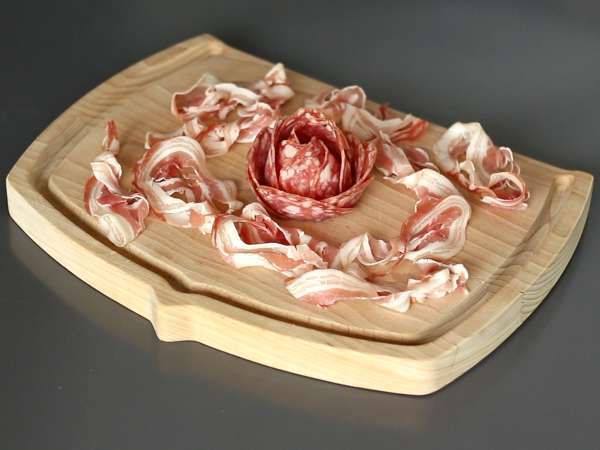 Şarküteri tabağı nasıl yapılır? Gül şeklinde katlayın! - Hazırlık adım 4