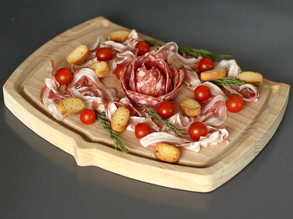 Şarküteri tabağı nasıl yapılır? Gül şeklinde katlayın! - Hazırlık adım 5